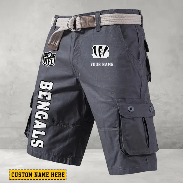 Cincinnati Bengals Men's Cargo Shorts Button Trend Unique Design Team S9CSBT126 - Image 2
