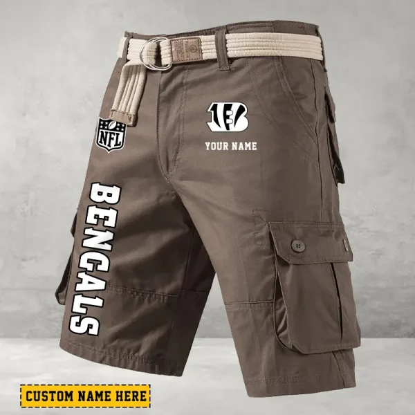 Cincinnati Bengals Men's Cargo Shorts Button Trend Unique Design Team S9CSBT126 - Image 3