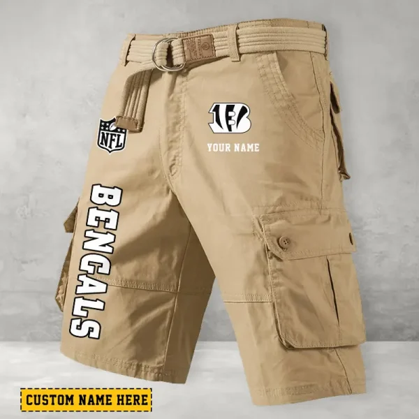 Cincinnati Bengals Men's Cargo Shorts Button Trend Unique Design Team S9CSBT126 - Image 5