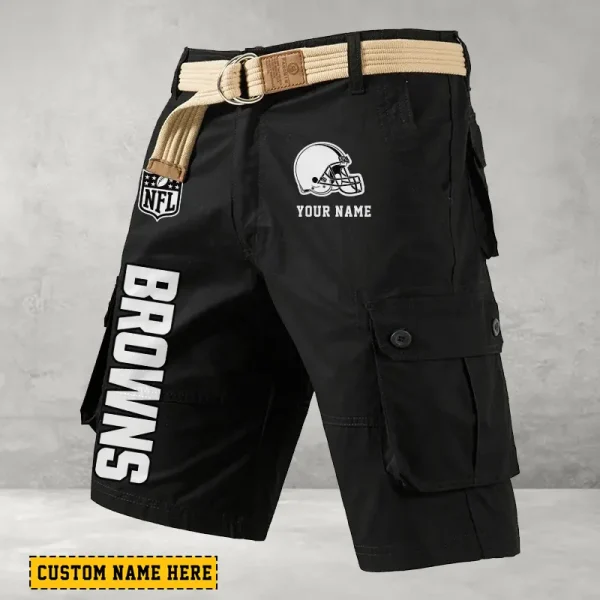 Cleveland Browns Men's Cargo Shorts Button Trend Unique Design Team S9CSBT127 - Image 5