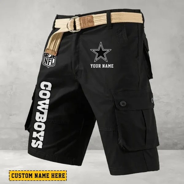 Dallas Cowboys Men's Cargo Shorts Button Trend Unique Design Team S9CSBT128