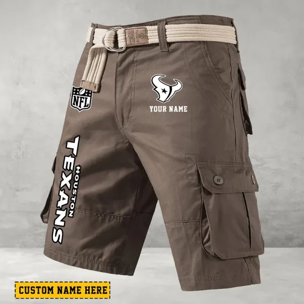 Houston Texans Men's Cargo Shorts Button Trend Unique Design Team S9CSBT132 - Image 4