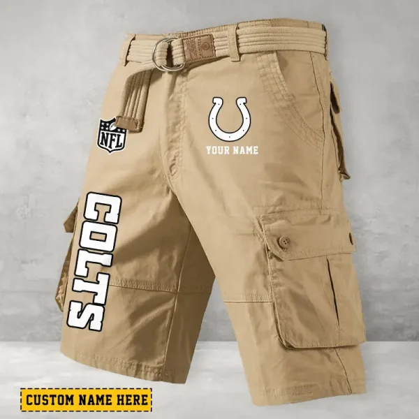 Indianapolis Colts Men's Cargo Shorts Button Trend Unique Design Team S9CSBT133 - Image 5