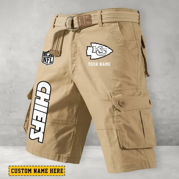 Kansas City Chiefs Men's Cargo Shorts Button Trend Unique Design Team S9CSBT135 - Image 2