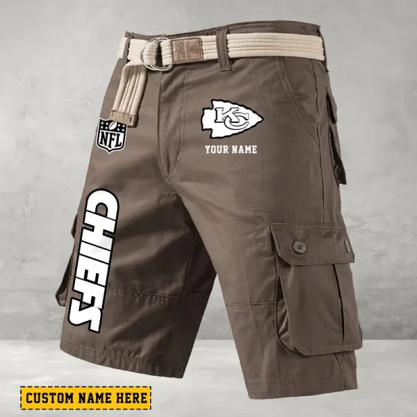 Kansas City Chiefs Men's Cargo Shorts Button Trend Unique Design Team S9CSBT135 - Image 4