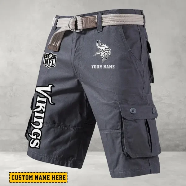 Minnesota Vikings Men's Cargo Shorts Button Trend Unique Design Team S9CSBT140 - Image 5