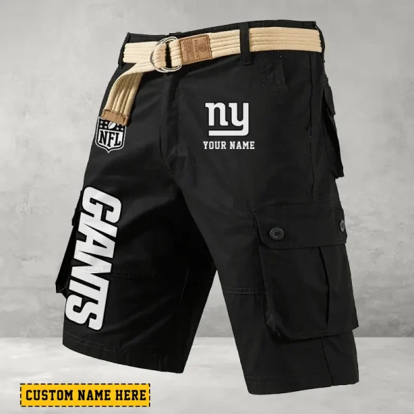 New York Giants Men's Cargo Shorts Button Trend Unique Design Team S9CSBT143
