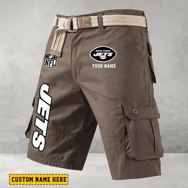 New York Jets Men's Cargo Shorts Button Trend Unique Design Team S9CSBT144 - Image 3