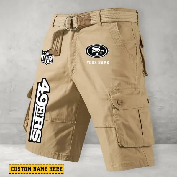 San Francisco 49ers Men's Cargo Shorts Button Trend Unique Design Team S9CSBT147 - Image 4