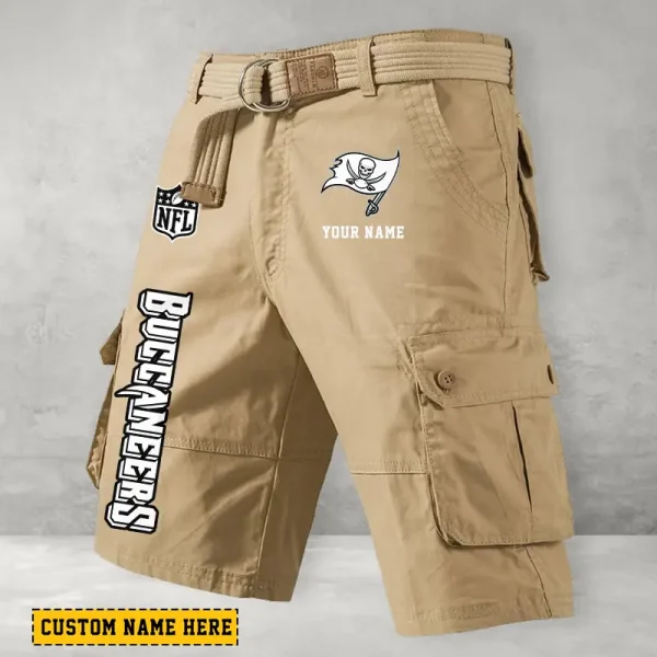 Tampa Bay Buccaneers Men's Cargo Shorts Button Trend Unique Design Team S9CSBT149 - Image 5