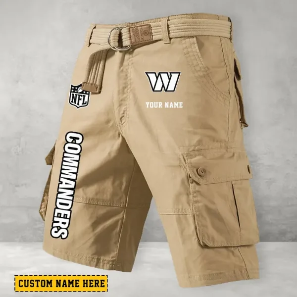 Washington Commanders Men's Cargo Shorts Button Trend Unique Design Team S9CSBT151 - Image 2
