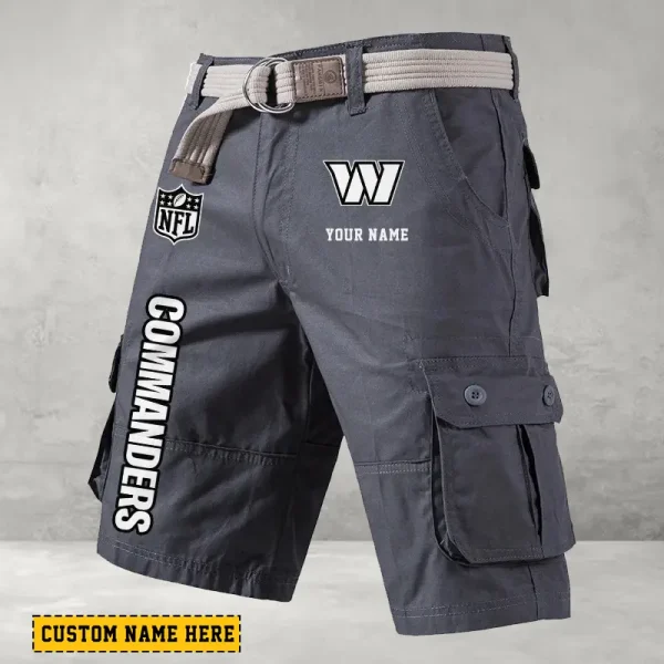 Washington Commanders Men's Cargo Shorts Button Trend Unique Design Team S9CSBT151 - Image 5