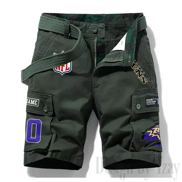 Baltimore Ravens New Summer Men Cargo Shorts Fashion 2025 SPTNSM099 - Image 3