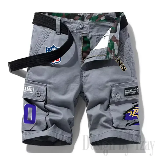 Baltimore Ravens New Summer Men Cargo Shorts Fashion 2025 SPTNSM099 - Image 4