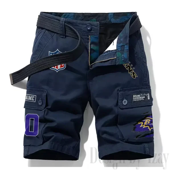 Baltimore Ravens New Summer Men Cargo Shorts Fashion 2025 SPTNSM099