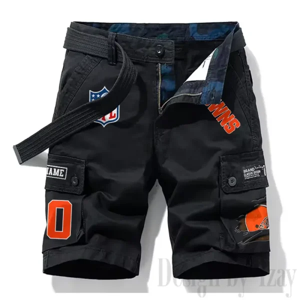 Cleveland Browns New Summer Men Cargo Shorts Fashion 2025 SPTNSM104 - Image 3