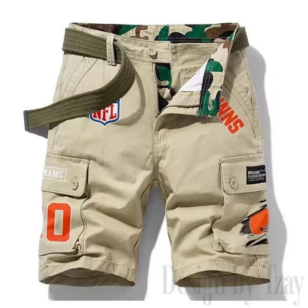 Cleveland Browns New Summer Men Cargo Shorts Fashion 2025 SPTNSM104 - Image 5