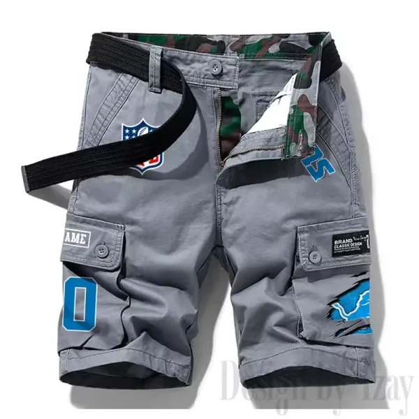 Detroit Lions New Summer Men Cargo Shorts Fashion 2025 SPTNSM107 - Image 5