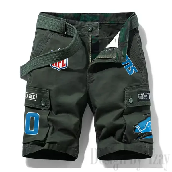 Detroit Lions New Summer Men Cargo Shorts Fashion 2025 SPTNSM107