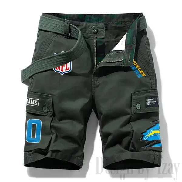 Los Angeles Chargers New Summer Men Cargo Shorts Fashion 2025 SPTNSM114 - Image 4