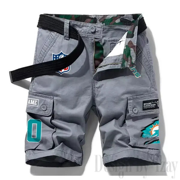 Miami Dolphins New Summer Men Cargo Shorts Fashion 2025 SPTNSM116 - Image 2