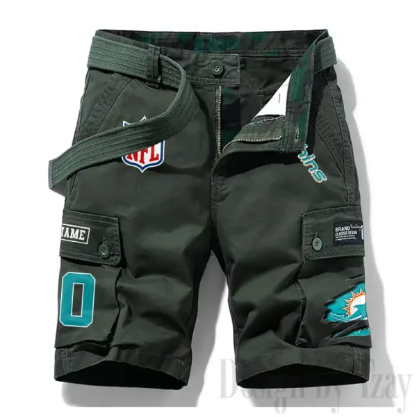 Miami Dolphins New Summer Men Cargo Shorts Fashion 2025 SPTNSM116 - Image 3