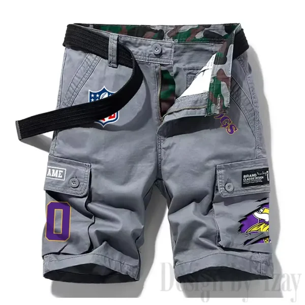Minnesota Vikings New Summer Men Cargo Shorts Fashion 2025 SPTNSM117
