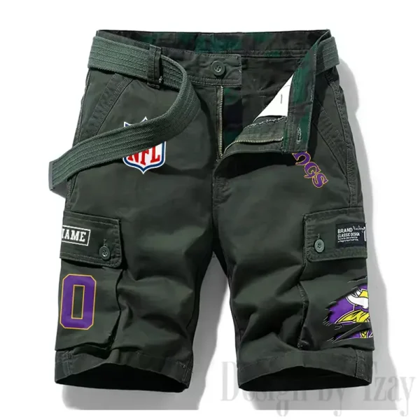 Minnesota Vikings New Summer Men Cargo Shorts Fashion 2025 SPTNSM117 - Image 2
