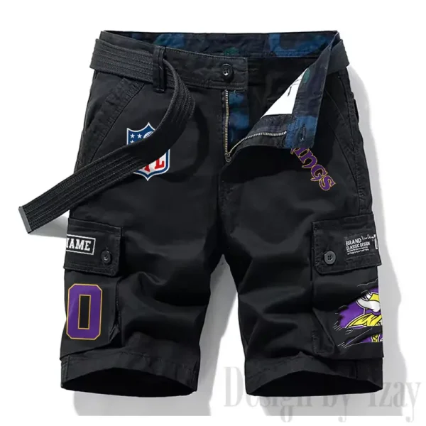 Minnesota Vikings New Summer Men Cargo Shorts Fashion 2025 SPTNSM117 - Image 4
