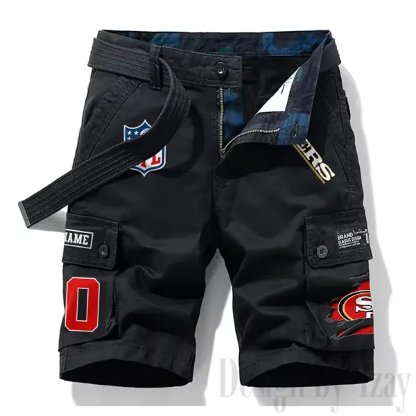 San Francisco 49ers New Summer Men Cargo Shorts Fashion 2025 SPTNSM124 - Image 5