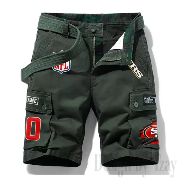 San Francisco 49ers New Summer Men Cargo Shorts Fashion 2025 SPTNSM124 - Image 6