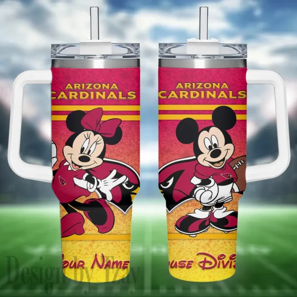 Arizona Cardinals Simple Modem 40oz Tumbler With Handle And Straw Lid AZC40OZT579