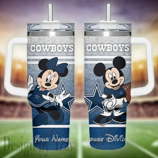 Dallas Cowboys Simple Modem 40oz Tumbler With Handle And Straw Lid AZC40OZT587