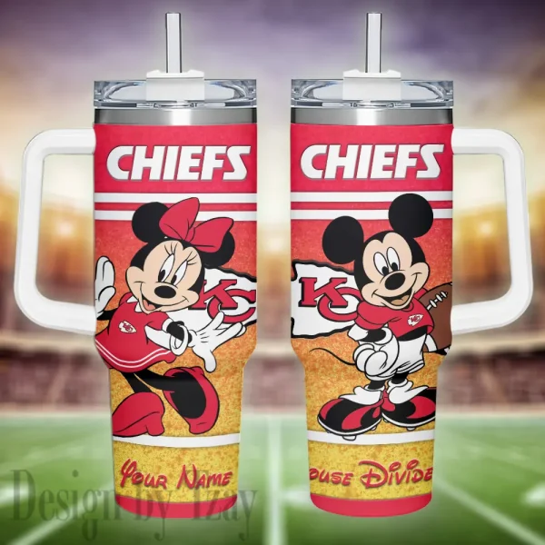 Kansas City Chiefs Simple Modem 40oz Tumbler With Handle And Straw Lid AZC40OZT594