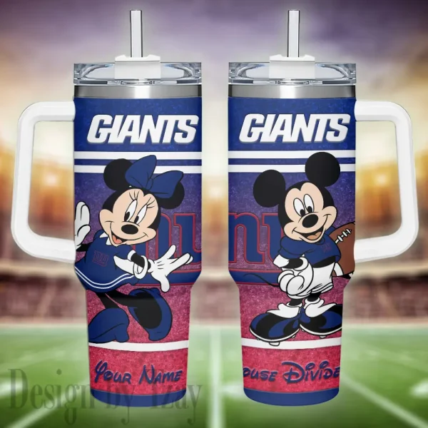 New York Giants Simple Modem 40oz Tumbler With Handle And Straw Lid AZC40OZT602
