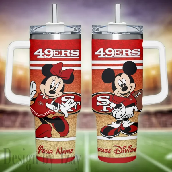San Francisco 49ers Simple Modem 40oz Tumbler With Handle And Straw Lid AZC40OZT606