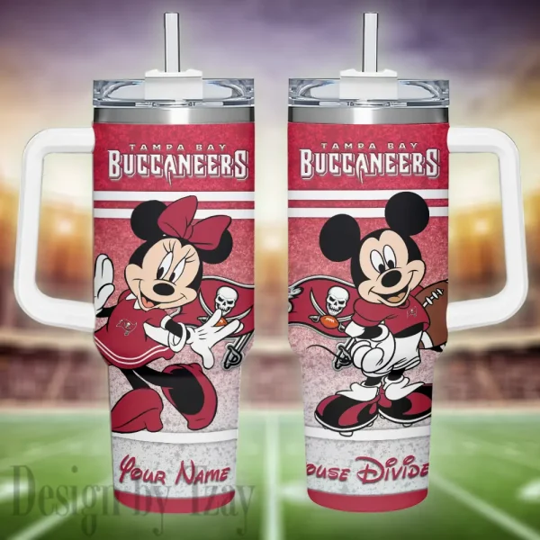 Tampa Bay Buccaneers Simple Modem 40oz Tumbler With Handle And Straw Lid AZC40OZT608