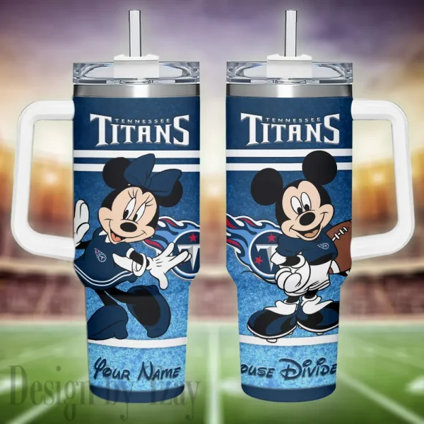 Tennessee Titans Simple Modem 40oz Tumbler With Handle And Straw Lid AZC40OZT609