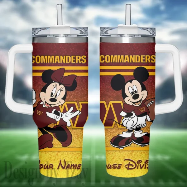Washington Commanders Simple Modem 40oz Tumbler With Handle And Straw Lid AZC40OZT610