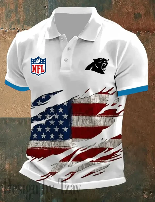 Carolina Panthers Summer Man Polo Shirt Button SPTPOLOS005