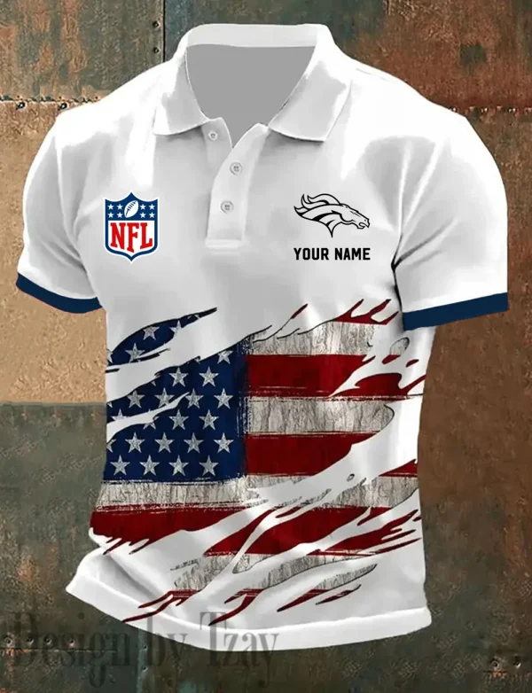 Denver Broncos Summer Man Polo Shirt Button SPTPOLOS010