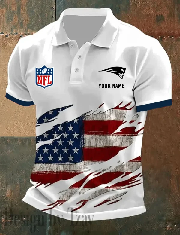 New England Patriots Summer Man Polo Shirt Button SPTPOLOS022