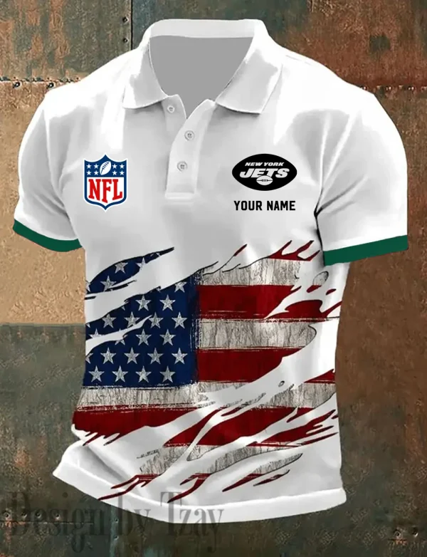 New York Jets Summer Man Polo Shirt Button SPTPOLOS025