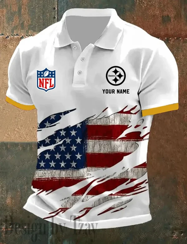 Pittsburgh Steelers Summer Man Polo Shirt Button SPTPOLOS027