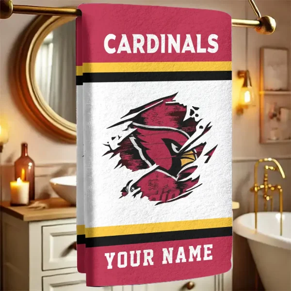 Arizona Cardinals New Bath Towel Custom Any Name Gift For Fan SPTNBATHTOWEL033