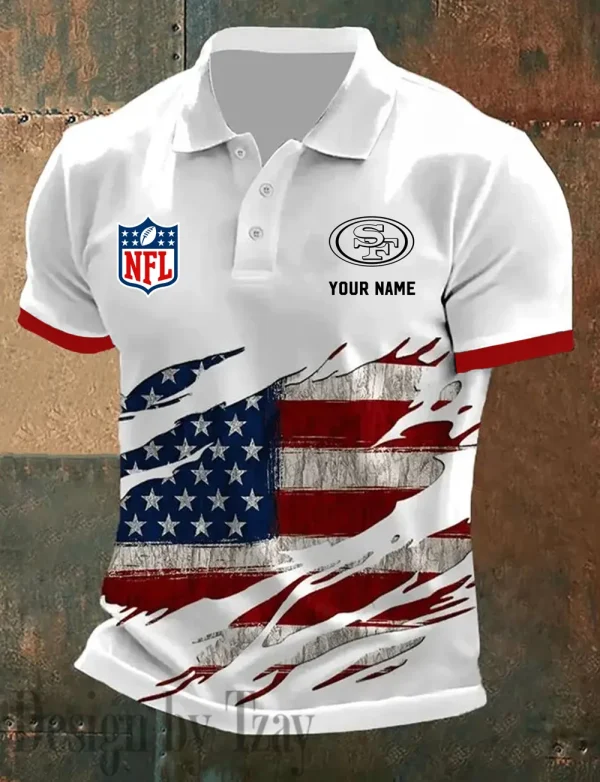 San Francisco 49ers Summer Man Polo Shirt Button SPTPOLOS028