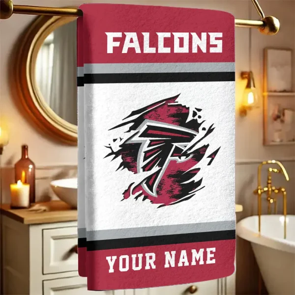Atlanta Falcons New Bath Towel Custom Any Name Gift For Fan SPTNBATHTOWEL034