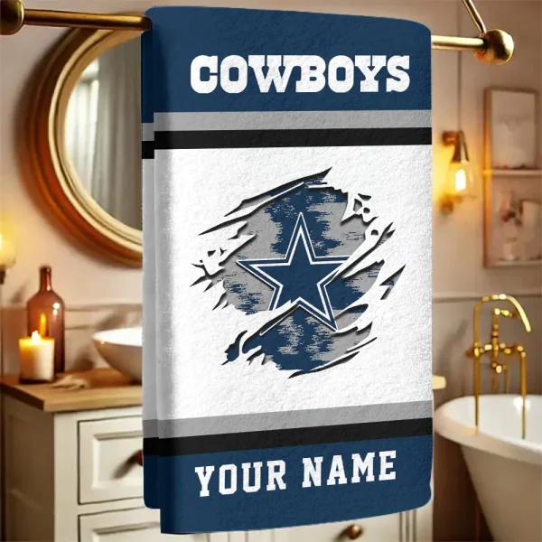 Dallas Cowboys New Bath Towel Custom Any Name Gift For Fan SPTNBATHTOWEL041