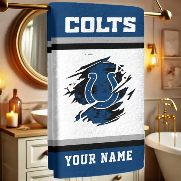 Indianapolis Colts New Bath Towel Custom Any Name Gift For Fan SPTNBATHTOWEL046