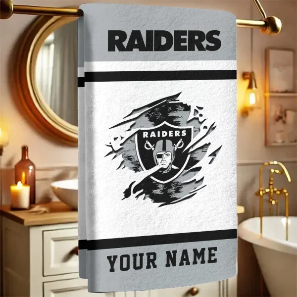 Las Vegas Raiders New Bath Towel Custom Any Name Gift For Fan SPTNBATHTOWEL049